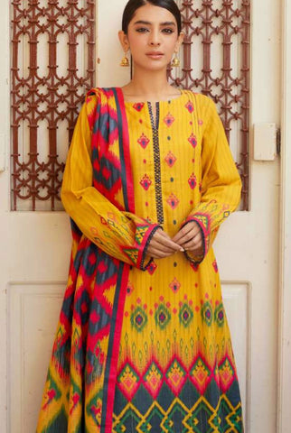 Zellbury Unstitched printed Khaddar Dress(MS-375)