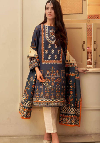 Zellbury Unstitched Embroidered Khaddar Dress(MS-388)