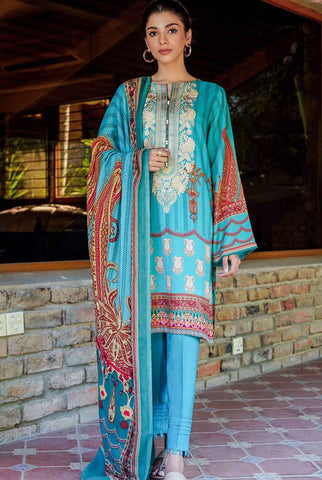 Zellbury Unstitched Embroidered Khaddar Dress(MS-390)