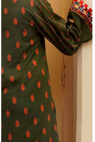 Zellbury Unstitched printed Khaddar Dress(MS-395)